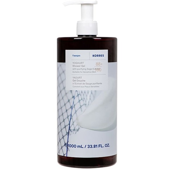 Korres Yoghurt & Purifying Sage Extract Shower Gel 1000ml