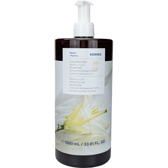 Korres With Purifying Sage Extract Neroli & Lily Shower Gel 1L