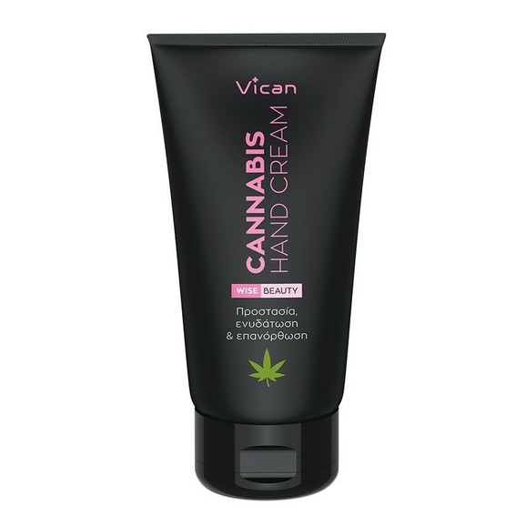 Vican Wise Beauty Cannabis Hand & Nail Cream Κρέμα Εντατικής Ενυδάτωσης για Σκληρά, Σκασμένα & Αφυδατωμένα Χέρια 75ml