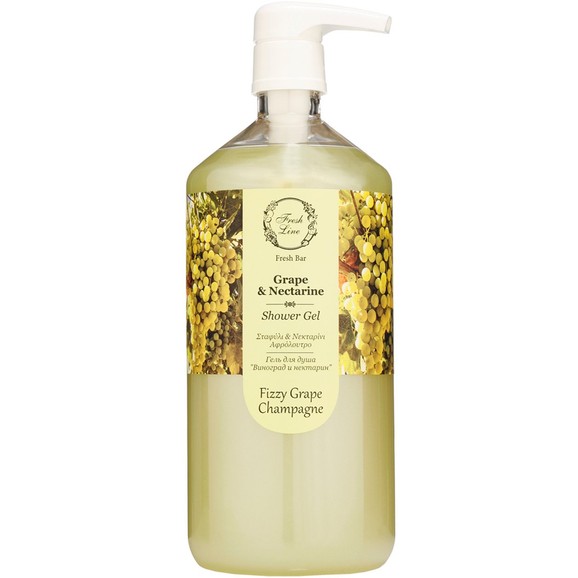 Fresh Line Fresh Bar Grape & Nectarine Shower Gel Fizzy Grape Champagne 1Lt
