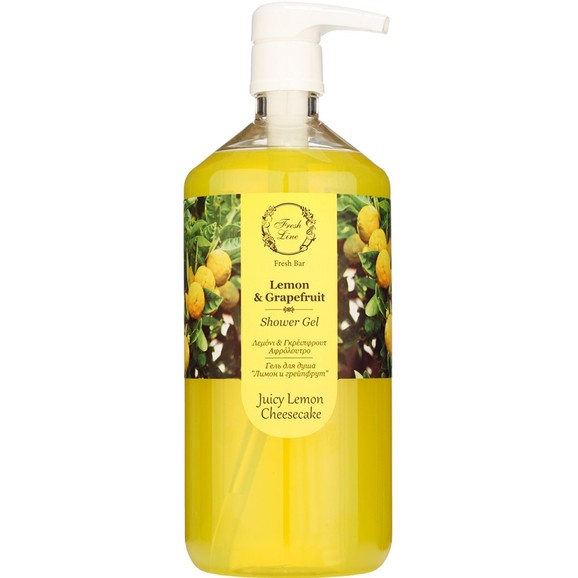 Fresh Line Fresh Bar Lemon & Grapefruit Shower Gel Juicy Lemon Cheesecake 1Lt