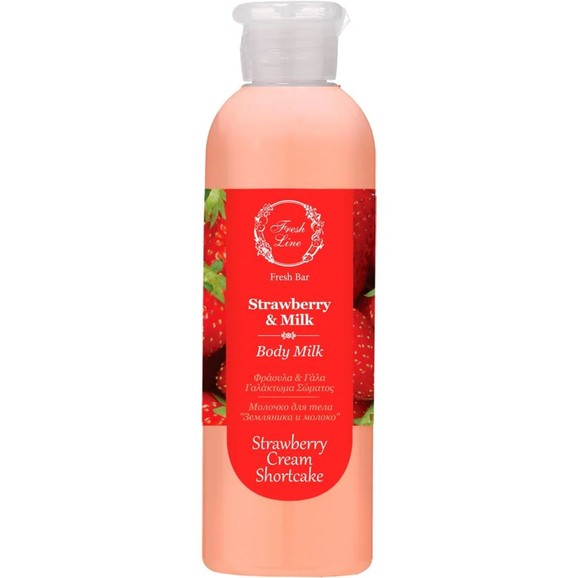Fresh Line Fresh Bar Strawberry & Milk Body Milk 200ml - Strawberry Cream Shortcake