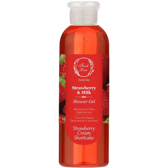 Fresh Line Fresh Bar Strawberry & Milk Shower Gel 200ml - Strawberry Cream Shortcake