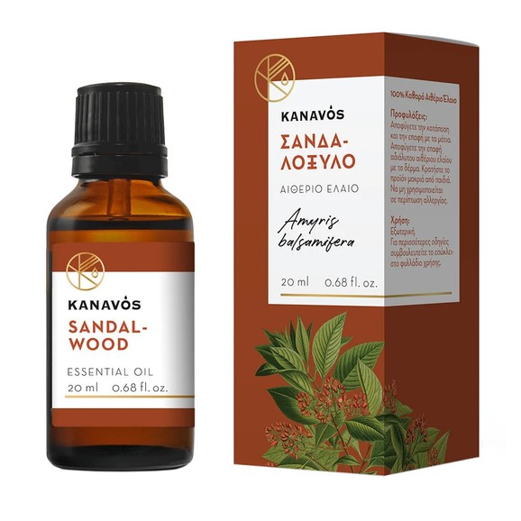 Kanavos Sandalwood Essential Oil 20ml - Σανδαλόξυλο