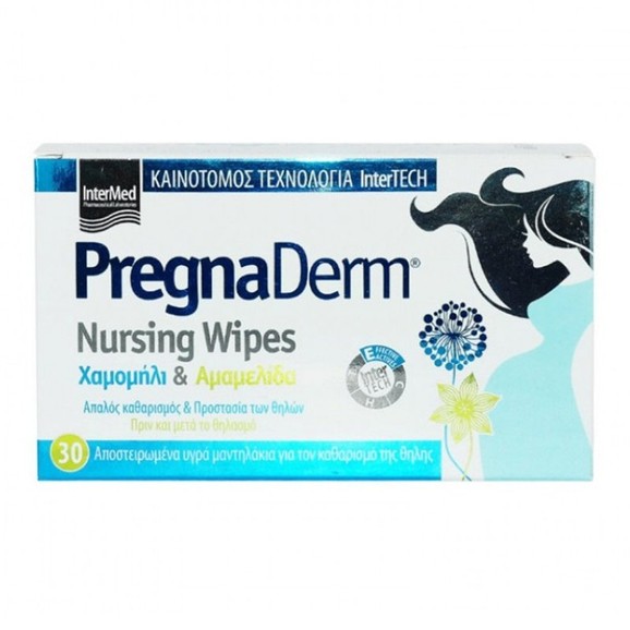 Intermed PregnaDerm Nursing Wipes Before & After Breast Feeding 30 Wipes