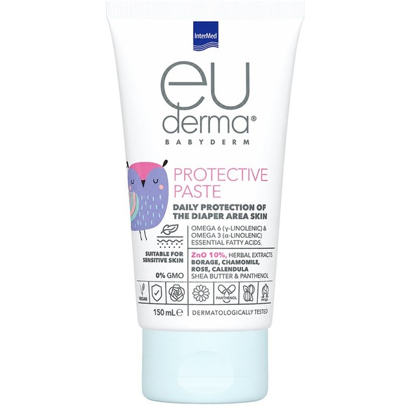 Intermed Eu Derma Babyderm Daily Protection of The Diaper Area Skin Protective Paste 150ml