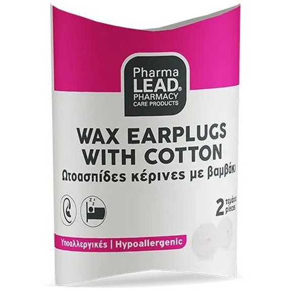 Pharmalead Wax Earplugs with Cotton 2 Τεμάχια