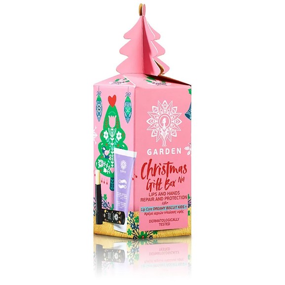 Garden Christmas Gift Box No1 Πακέτο Προσφοράς Lip Care Dreamy Biscuit Kids 5.2gr & Rich Texture Hand Cream 30ml