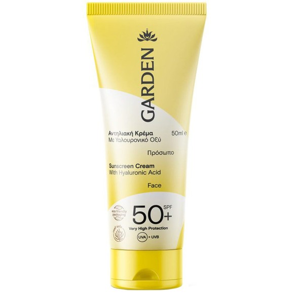 Garden Sunscreen Cream with Hyaluronic Acid Spf50+, 50ml Garden Sunscreen Cream with Hyaluronic Acid Spf50+, 50ml