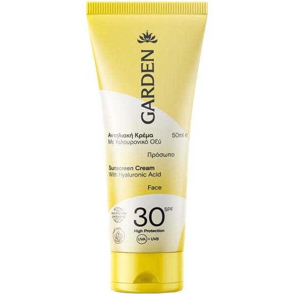 Garden Sunscreen Cream with Hyaluronic Acid Spf30, 50ml Garden Sunscreen Cream with Hyaluronic Acid Spf30, 50ml
