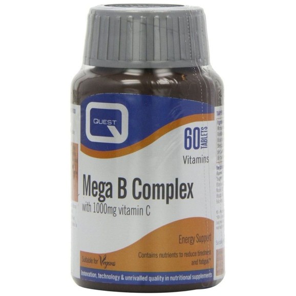 Quest Mega B Complex with 1000mg Vitamin C 60tabs
