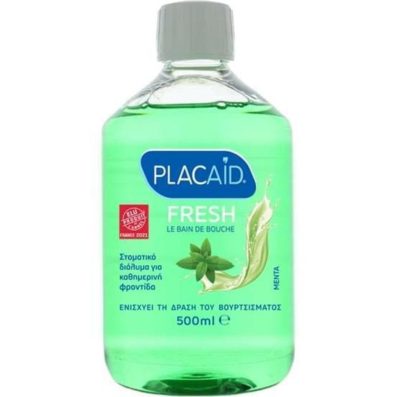 Plac Aid Fresh Mint Mouthwash 500ml Plac Aid Fresh Mint Mouthwash 500ml