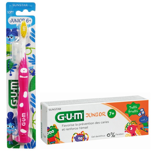 Gum Promo Junior Light-Up Soft 902 Pink 1 Τεμάχιο & Δώρο Kids Οδοντόκρεμα 7+ Ετών Tutti Frutti Flavor 50ml