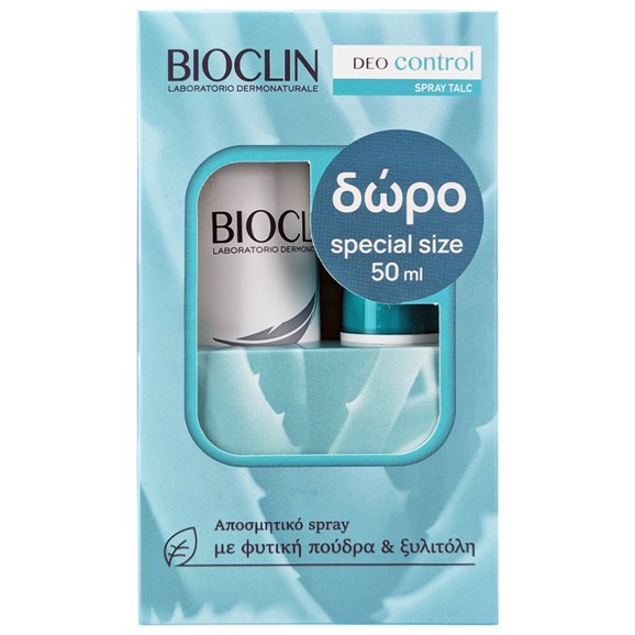 Bioclin Deo Control Πακέτο Προσφοράς Spray Talc 150ml & Δώρο Mini Size Spray Talc 50ml