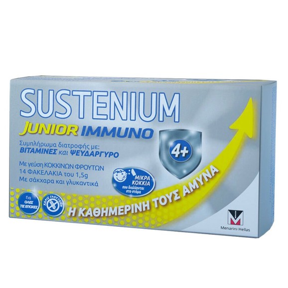 Menarini Sustenium Immuno Junior Συμπλήρωμα Διατροφής για Παιδιά για την Ενίσχυση του Ανοσοποιητικού Συστήματος 14 Sachets