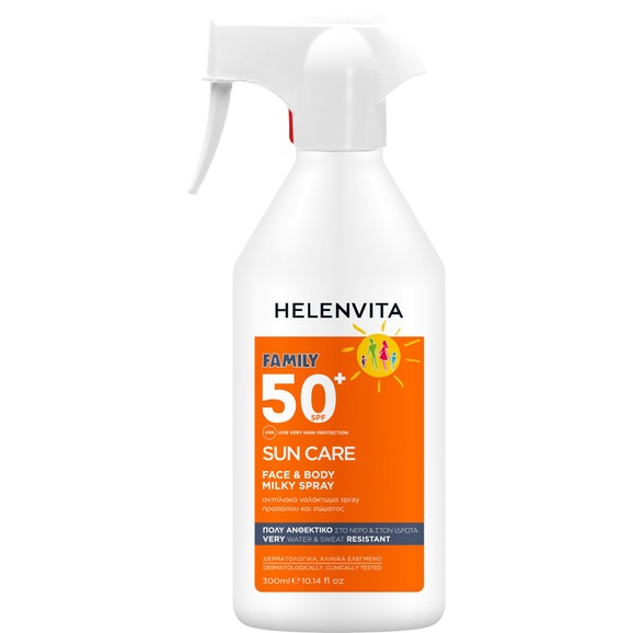 Helenvita Family Sun Care Face & Body Milky Spray Spf50+, 300ml Helenvita Family Sun Care Face & Body Milky Spray Spf50+, 300ml