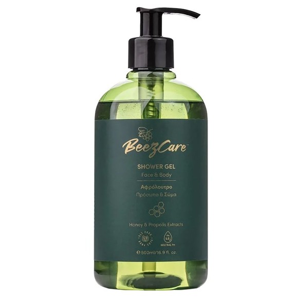 Beezcare Shower Gel Face - Body with Honey & Propolis Extracts 500ml