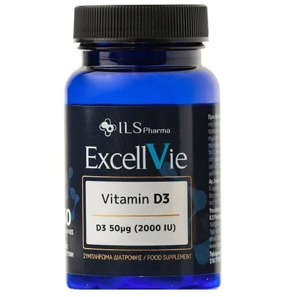 Ils Pharma Excellvie Vitamin D3, 50μg 2000iu 30caps