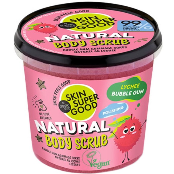 Organic Shop Lychee Bubble Gum Skin Super Good Natural Body Scrub 360ml
