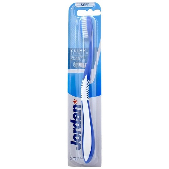 Jordan Clean Between Deep & Gentle Toothbrush Soft 0.01mm 1 Τεμάχιο - Μπλέ