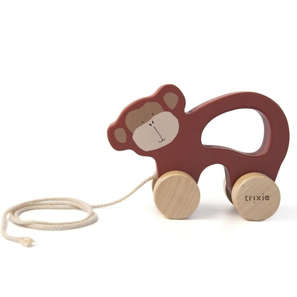 Trixie Wooden Pull Along Toy Κωδ 77510, 1 Τεμάχιο - Mr. Monkey