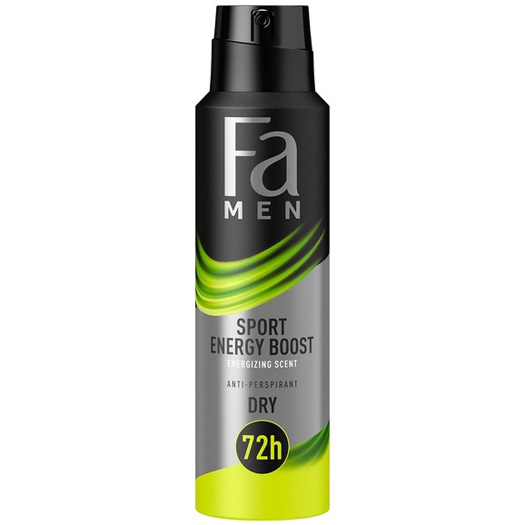 Fa Men Sport Energy Boost Anti Persprorant Spray 72h with Energy Scent 150ml
