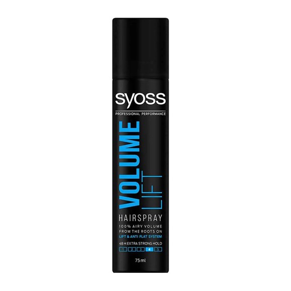 Syoss Hairspray Volume Lift Επαγγελματικό Δυνατό Κράτημα για Μαλλιά με Αέρινο Όγκο Από την Ρίζα 75ml