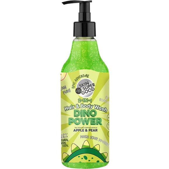 Organic Shop Dino Power Apple & Pear 2-In-1 Hair & Body Wash 500ml Organic Shop Dino Power Apple & Pear 2-In-1 Hair & Body Wash 500ml