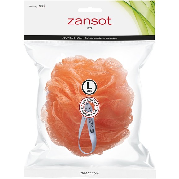 Zansot Mesh Sponge Large 1 Τεμάχιο - Πορτοκαλί