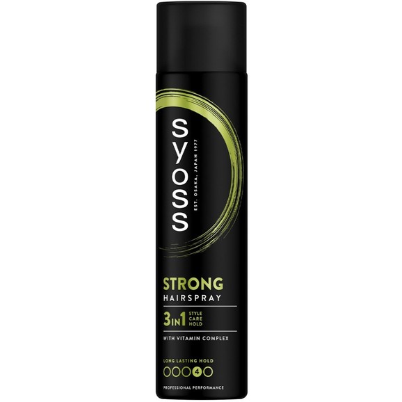 Syoss Hairspray Strong Επαγγελματικό Δυνατό Κράτημα 48ωρης Διάρκειας για Μαλλιά Ανάλαφρα Χωρίς να Βαραίνουν 400ml