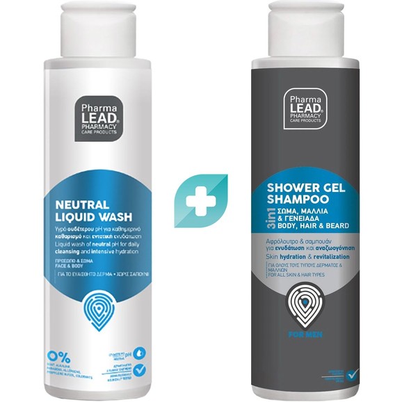 Σετ Δώρο Pharmalead Neutral Liquid Wash 100ml & Shower Gel Shampoo for Men 100ml