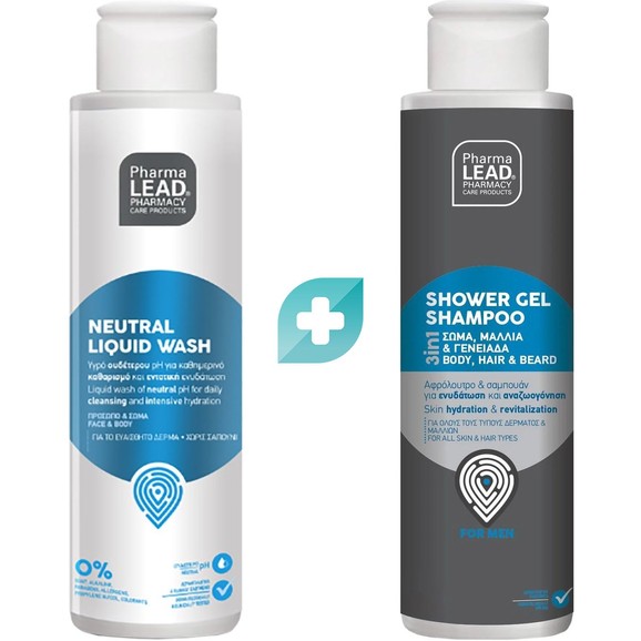 Σετ Δώρο Pharmalead Neutral Liquid Wash 100ml & Shower Gel Shampoo for Men 100ml Σετ Δώρο Pharmalead Neutral Liquid Wash 100ml & Shower Gel Shampoo for Men 100ml