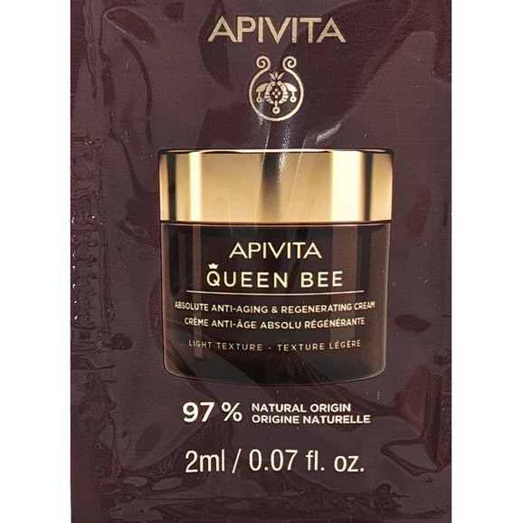 Δείγμα Apivita Queen Bee Absolute Anti-Aging Regenerating Cream Light Texture 2ml Δείγμα Apivita Queen Bee Absolute Anti-Aging Regenerating Cream Light Texture 2ml