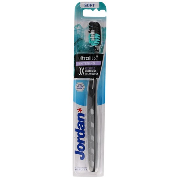 Jordan Ultralite 3x Advanced Whitening Medium Toothbrush 1 Τεμάχιο - Μαύρο