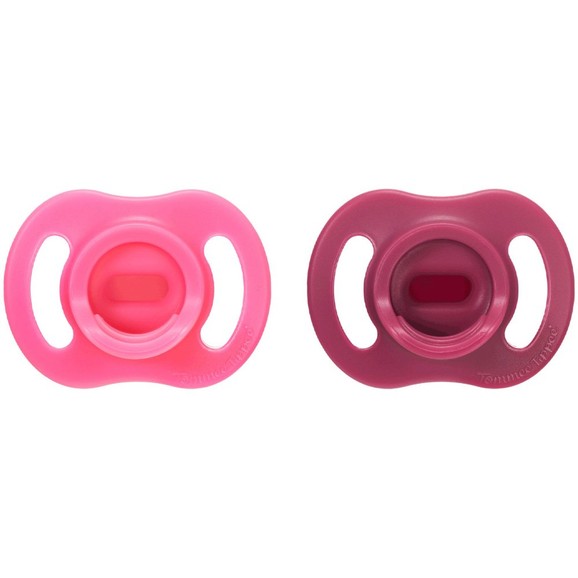 Tommee Tippee Ultrta Light Stay Put Orthodontic Silicone Soother 6-18m, 2 Τεμάχια - Μώβ / Φούξια