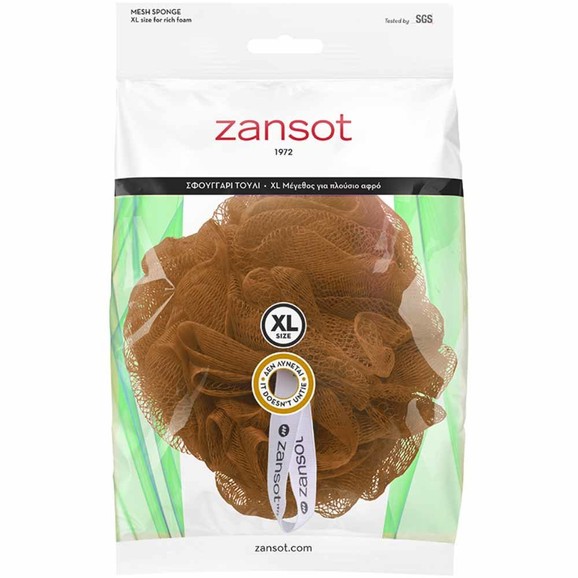 Zansot Mesh Sponge Extra Large 1 Τεμάχιο - Καφέ