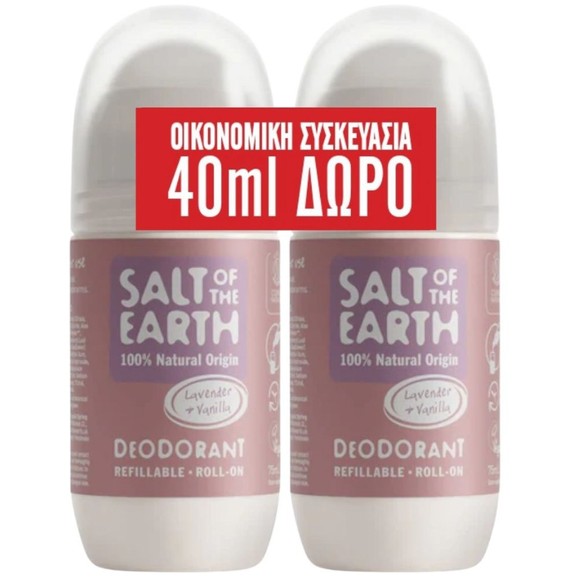 Salt of the Earth Promo Lavender & Vanilla Roll-On Deodorant 150ml (2x75ml)