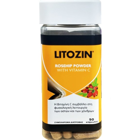 Pharmazac Litozin Rosehip Powder & Vitamin C 90caps