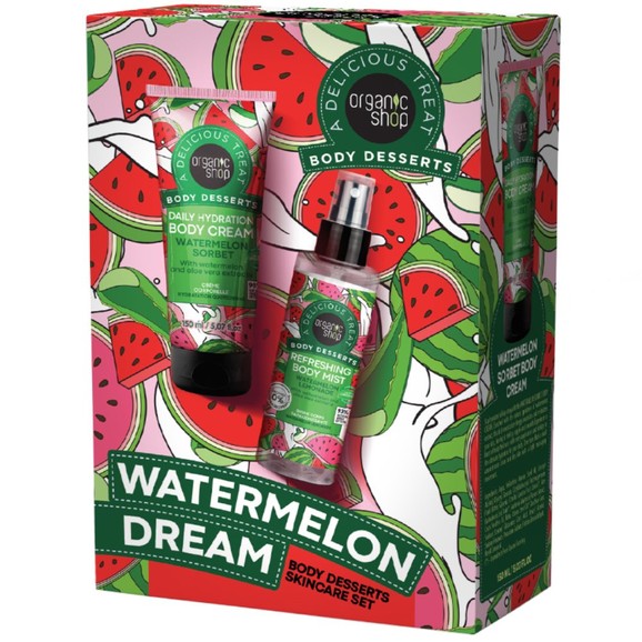 Natura Siberica Promo Watermelon Dream Watermelon & Lemonade Refreshing Body Mist 200ml & Daily Hydration Sorbet Body Cream 150ml