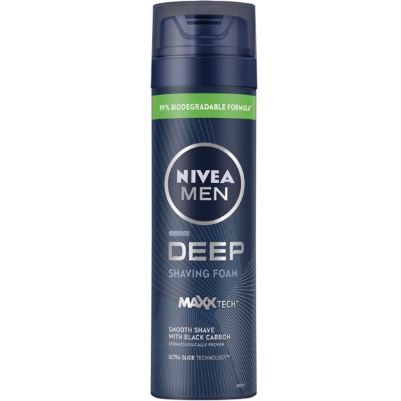 Nivea Men Deep Black Carbon Shaving Foam 200ml