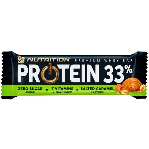 Go On Nutrition Premium Whey Protein 33% Bar with Salted Caramel & Peanut Butter Flavour 50g