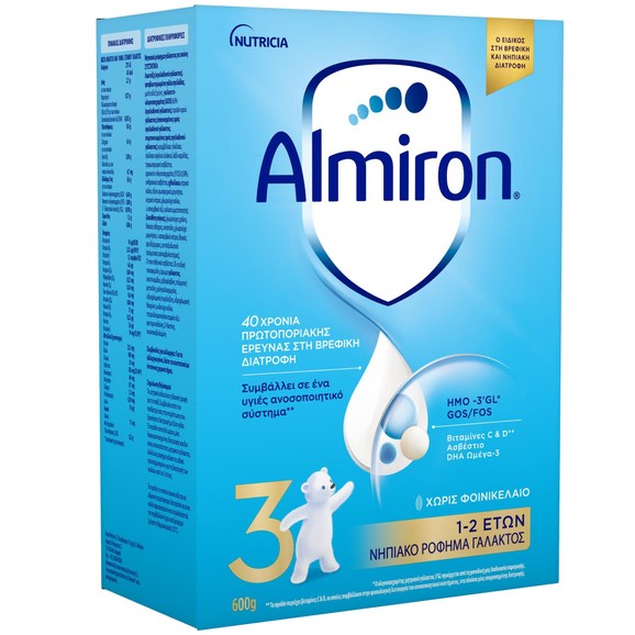 Nutricia Almiron 3 Νηπιακό Ρόφημα Γάλακτος 1-2 Ετών 600gr