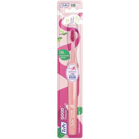 TePe Good Compact Soft Toothbrush Compact Head Ροζ 1 Τεμάχιο