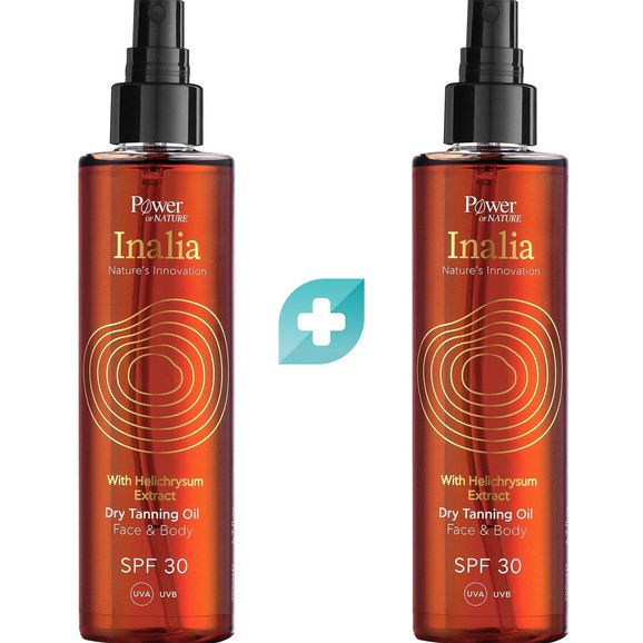 Σετ Inalia Dry Tanning Oil Face & Body Spf30, 2x200ml