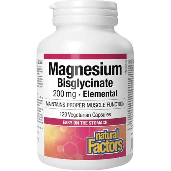Natural Factors Magnesium Bisglycinate 200mg 120caps