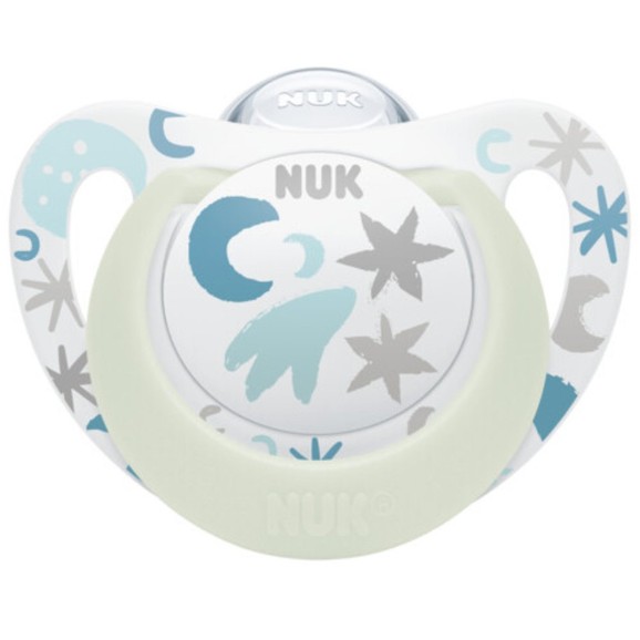 Nuk Star Night Soother 0-6m Silicone 1 Τεμάχιο - Γαλάζιο