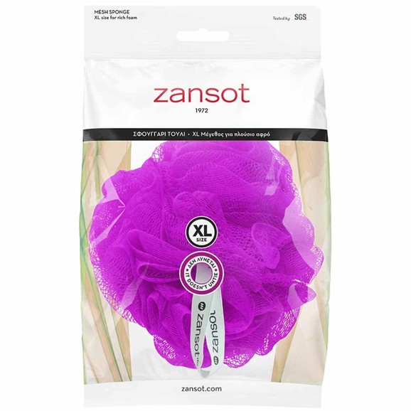 Zansot Mesh Sponge Extra Large 1 Τεμάχιο - Λιλά