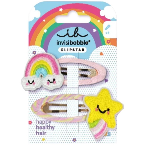 Invisibobble Clipstar Snap Clip Kids Happy Sky 2 Τεμάχια Invisibobble Clipstar Snap Clip Kids Happy Sky 2 Τεμάχια