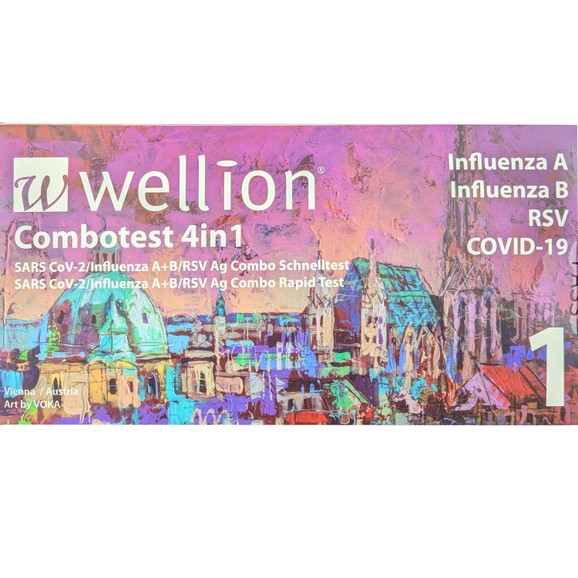 Wellion Combo 4in1 Sars-CoV-2, Influenza A+B & RSV Ag Rapid Test 1 Τεμάχιο