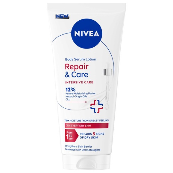 Nivea Natural Moisturizing Factor & Origin Oils Cica Repair & Care Body Serum Lotion 200ml